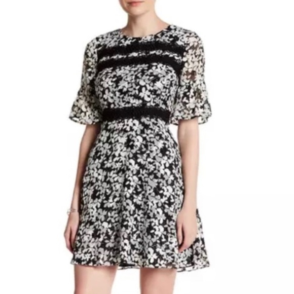 CeCe by Cynthia Ruffle Lace Alayna Floral Dress 4 - Picture 1 of 12